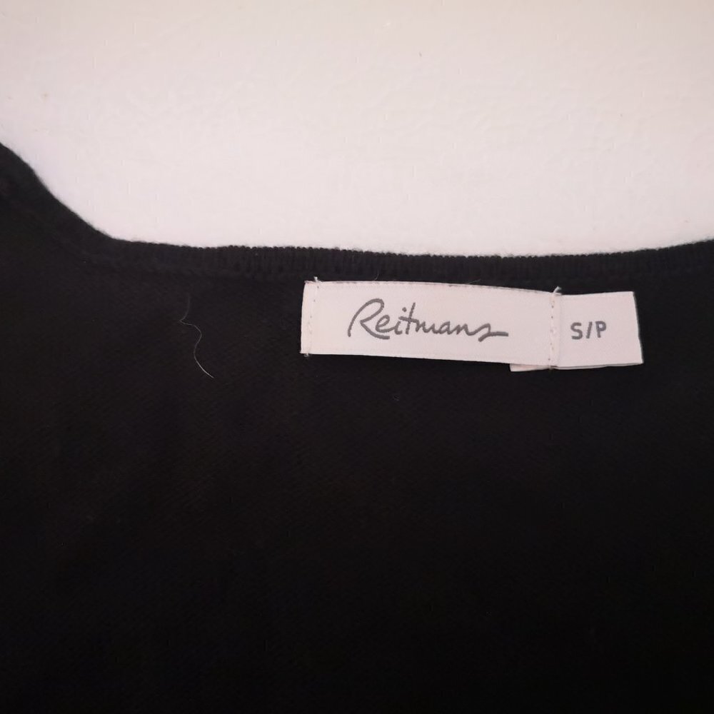 Reitmans Ladies Black & White Lightweight Fooler Sweater - Picture 3 of 8
